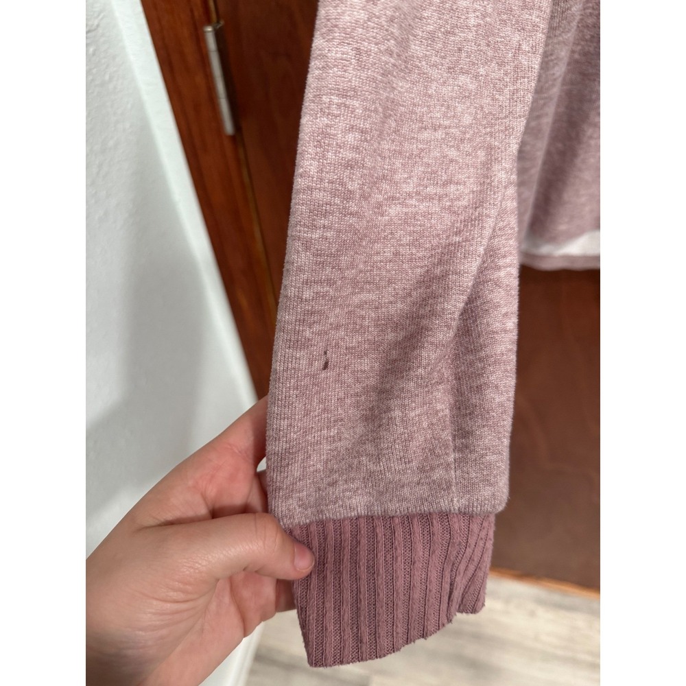 Born Long Sleeve Casual Top Heathered Knit Relaxed Fit Mauve Size M - Picture 4 of 8